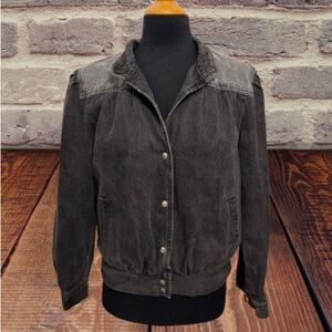 Women’s vintage WBRK-FM Black Denim Jacket size small